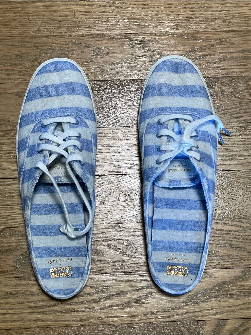 NWOT - Keds x Kate Spade Moxie Mule Terry Cloth Blue Striped Slip On Sneakers